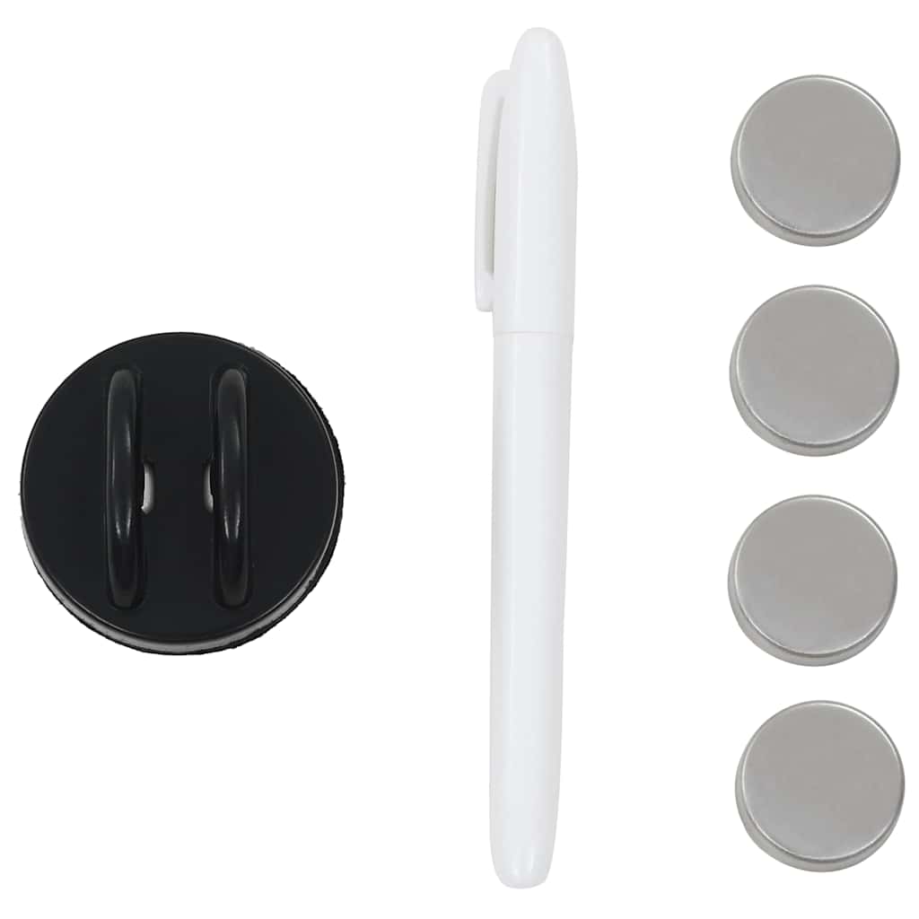 30106 vidaXL Wall Mounted Magnetic Blackboard Glass 60x20 cm