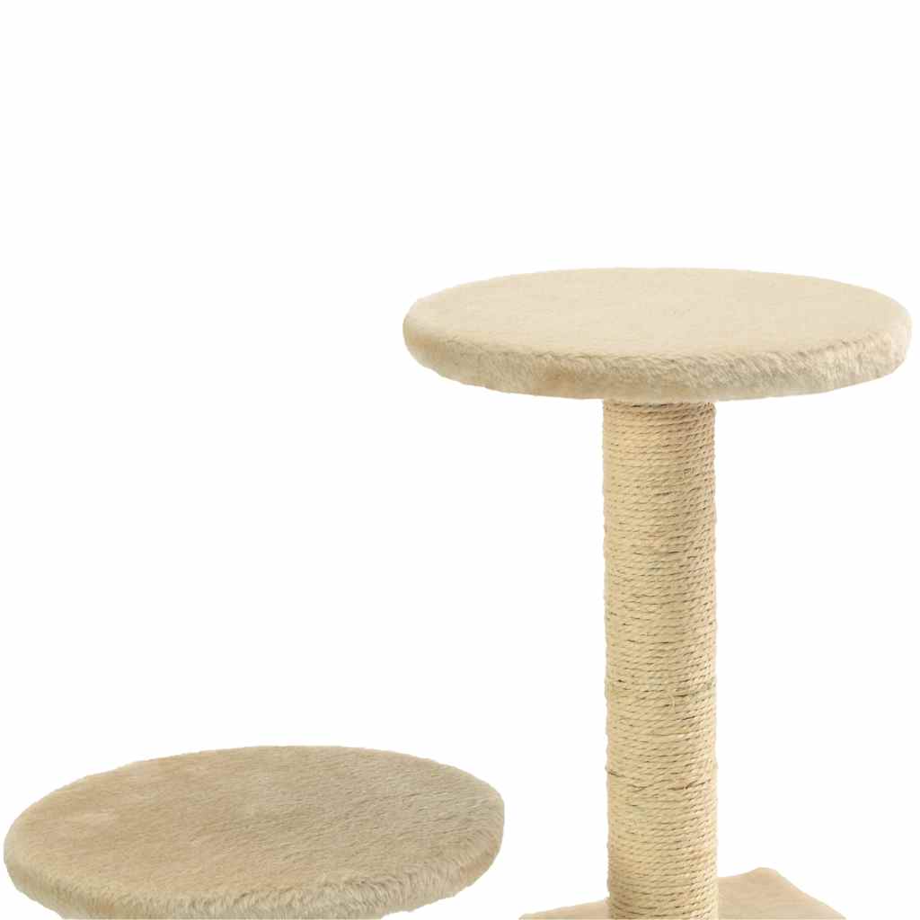 170519 vidaXL Cat Tree with Sisal Scratching Posts 60 cm Beige