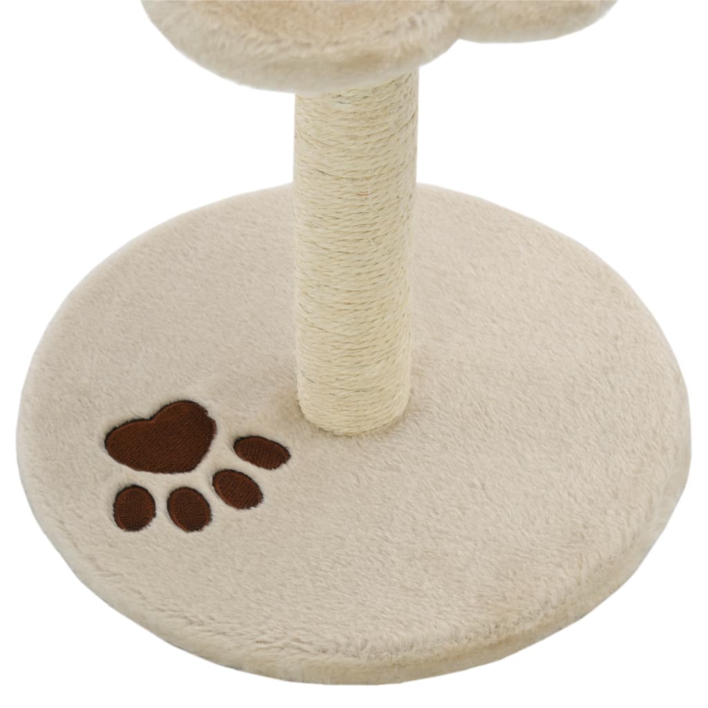 170542 vidaXL Cat Tree with Sisal Scratching Post 40 cm Beige and Brown