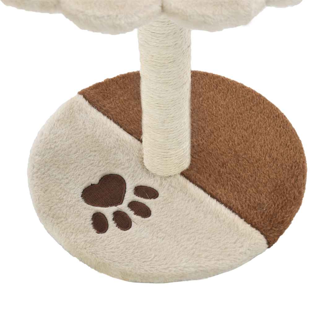 170543 vidaXL Cat Tree with Sisal Scratching Post 40 cm Beige and Brown
