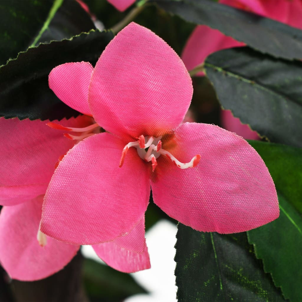 245951 vidaXL Artificial Rhododendron Plant with Pot 155 cm Green and Pink