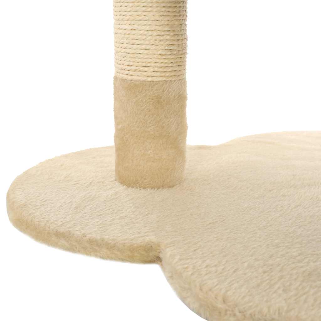 170595 vidaXL Cat Tree with Sisal Scratching Post 50 cm Beige and Brown