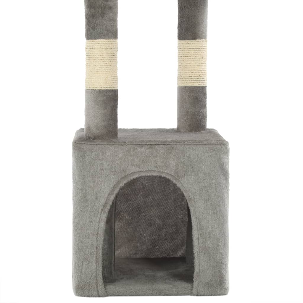 170602 vidaXL Cat Tree with Sisal Scratching Posts 109 cm Grey