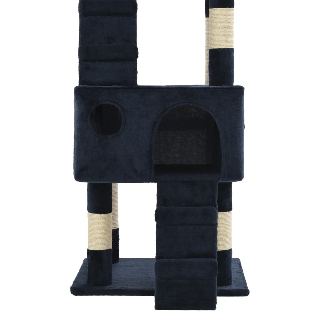 170616 vidaXL Cat Tree with Sisal Scratching Posts 170 cm Blue