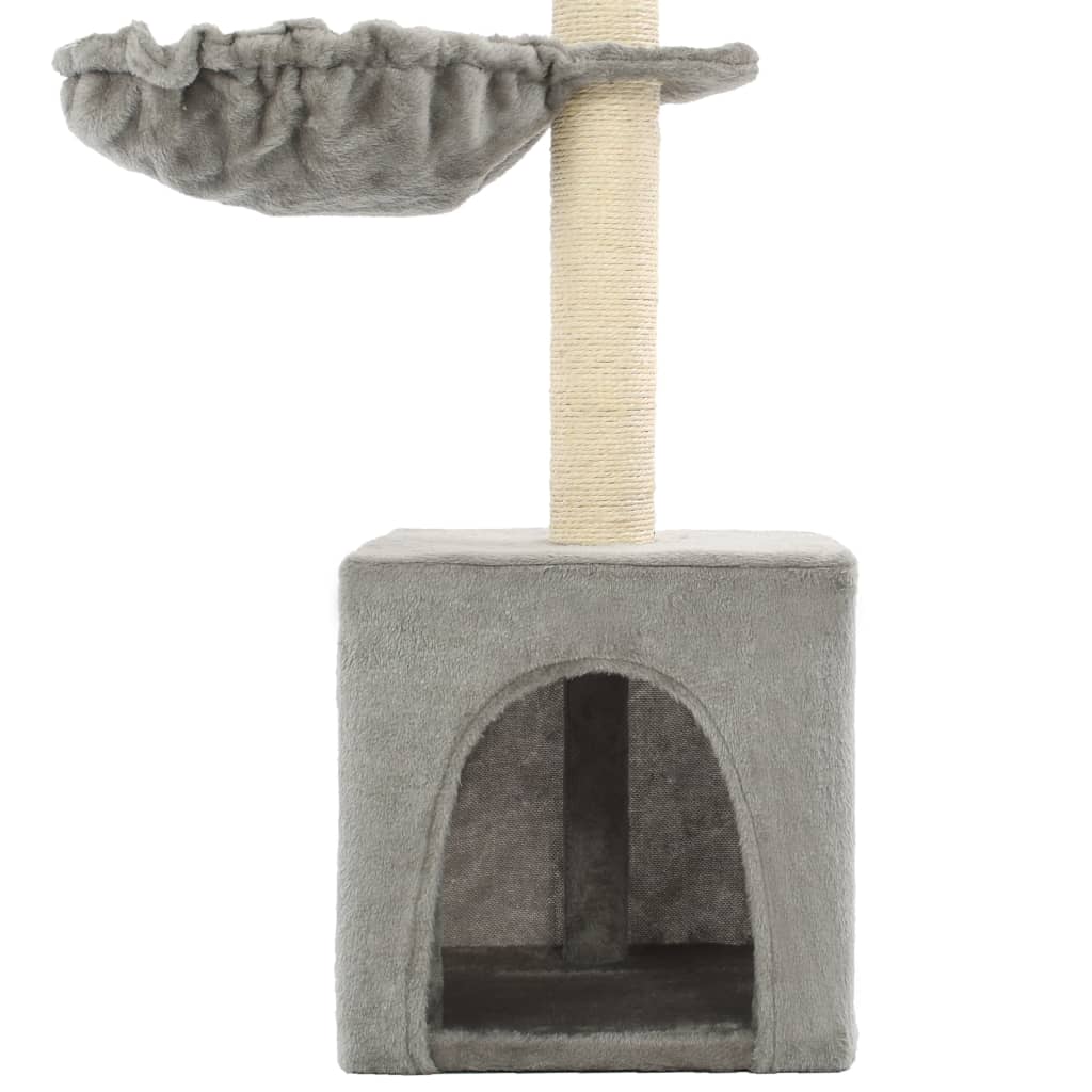170623 vidaXL Cat Tree with Sisal Scratching Posts 105 cm Grey