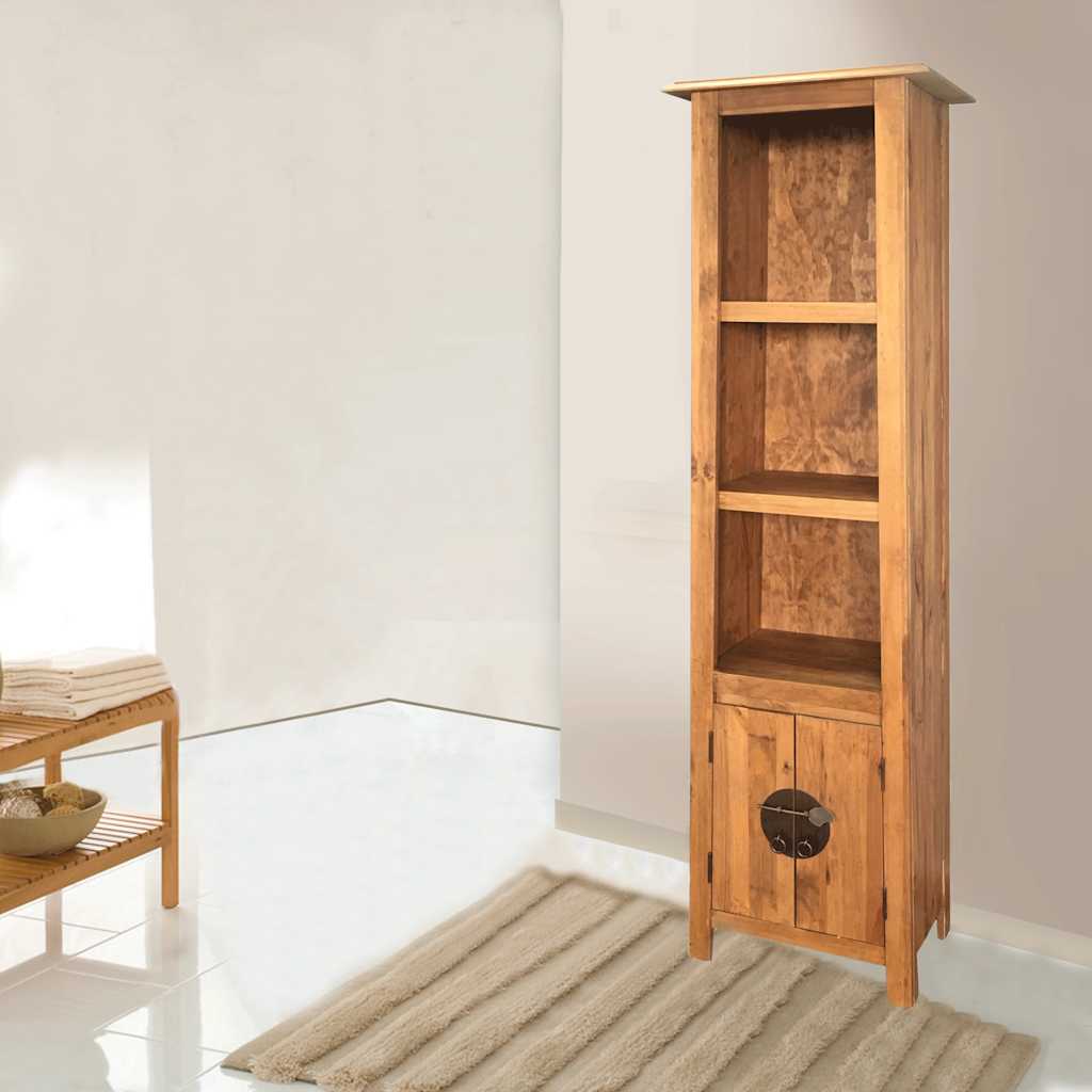 246036 vidaXL Freestanding Bathroom Cabinet Solid Pinewood 48x32x170 cm