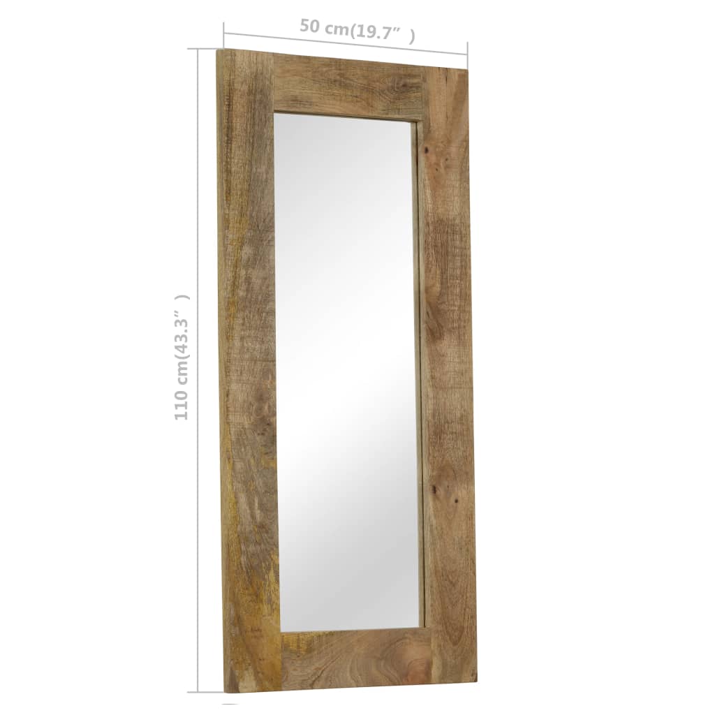 246303 vidaXL Mirror Solid Mango Wood 50x110 cm