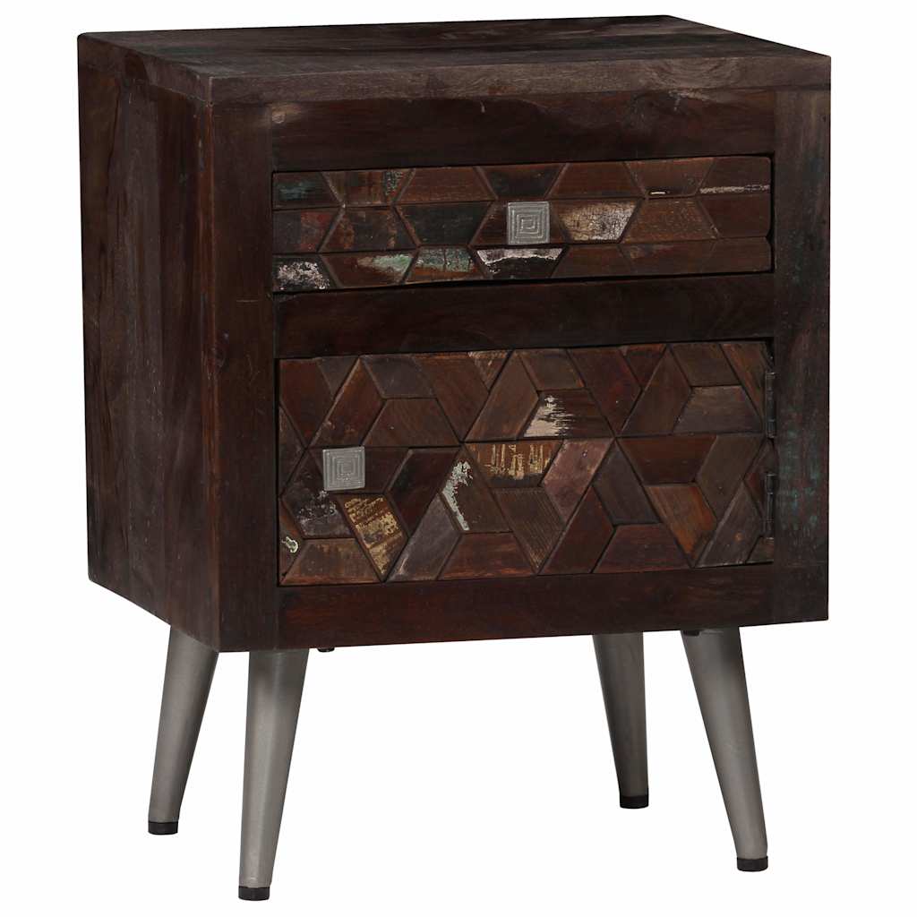 245916 vidaXL Bedside Cabinet Solid Reclaimed Wood 40x30x50 cm