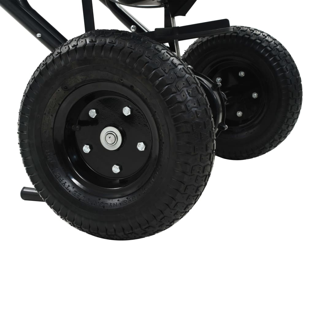 142966 vidaXL Walk Behind Salt Spreader PVC and Steel 106x73x76 cm 45 L
