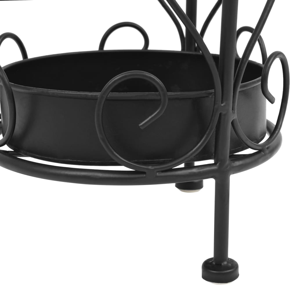 vidaXL Umbrella Stand Vintage Style Metal 26x46 cm Black