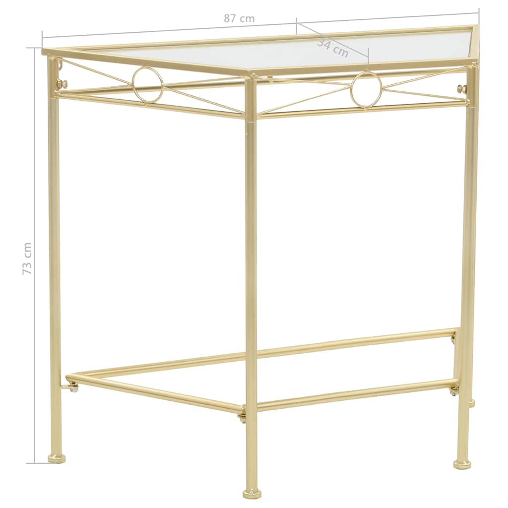 245934 vidaXL Side Table Vintage Style Metal 87x34x73 cm Gold