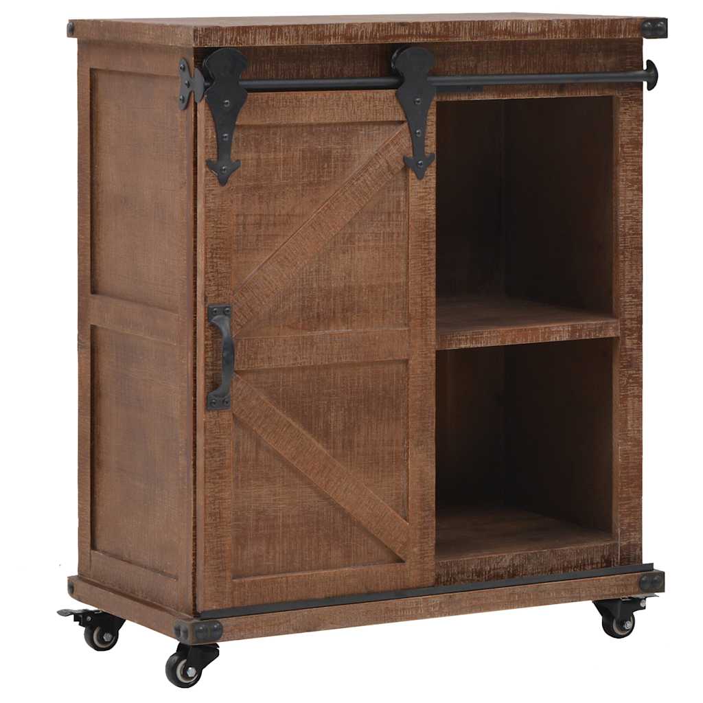 246120 vidaXL Storage Cabinet Solid Fir Wood 64x33,5x75 cm Brown