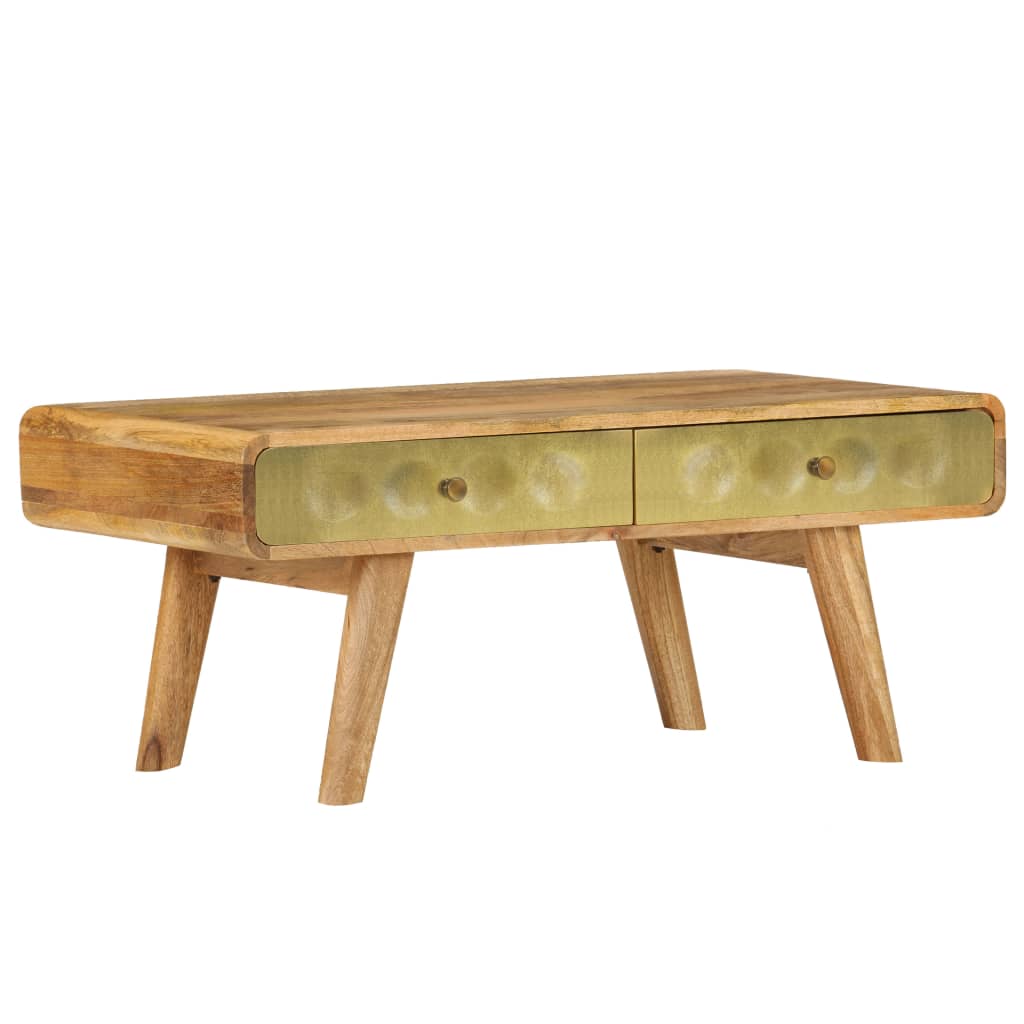 246344 vidaXL Coffee Table Solid Mango Wood 90x50x40 cm