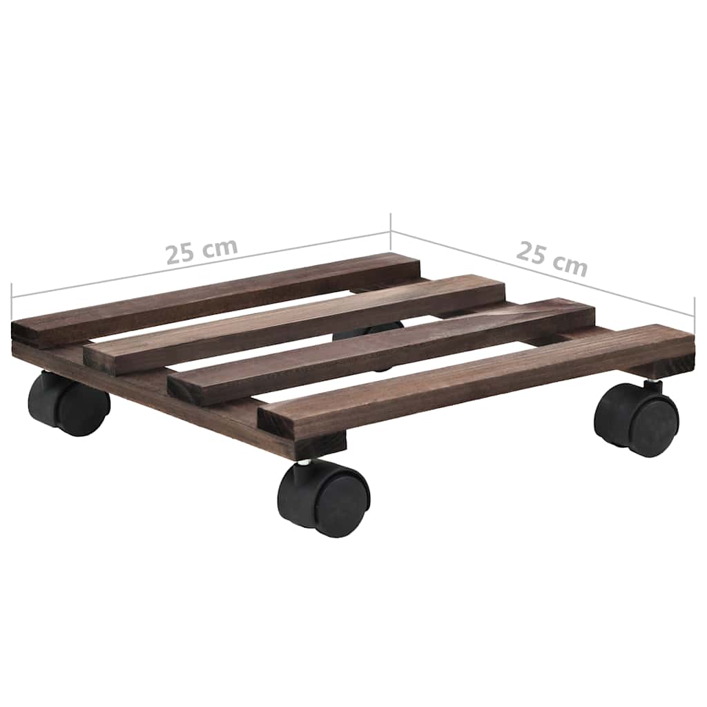 246442 vidaXL Plant Rollers 4 pcs Cedar Wood 25x25 cm