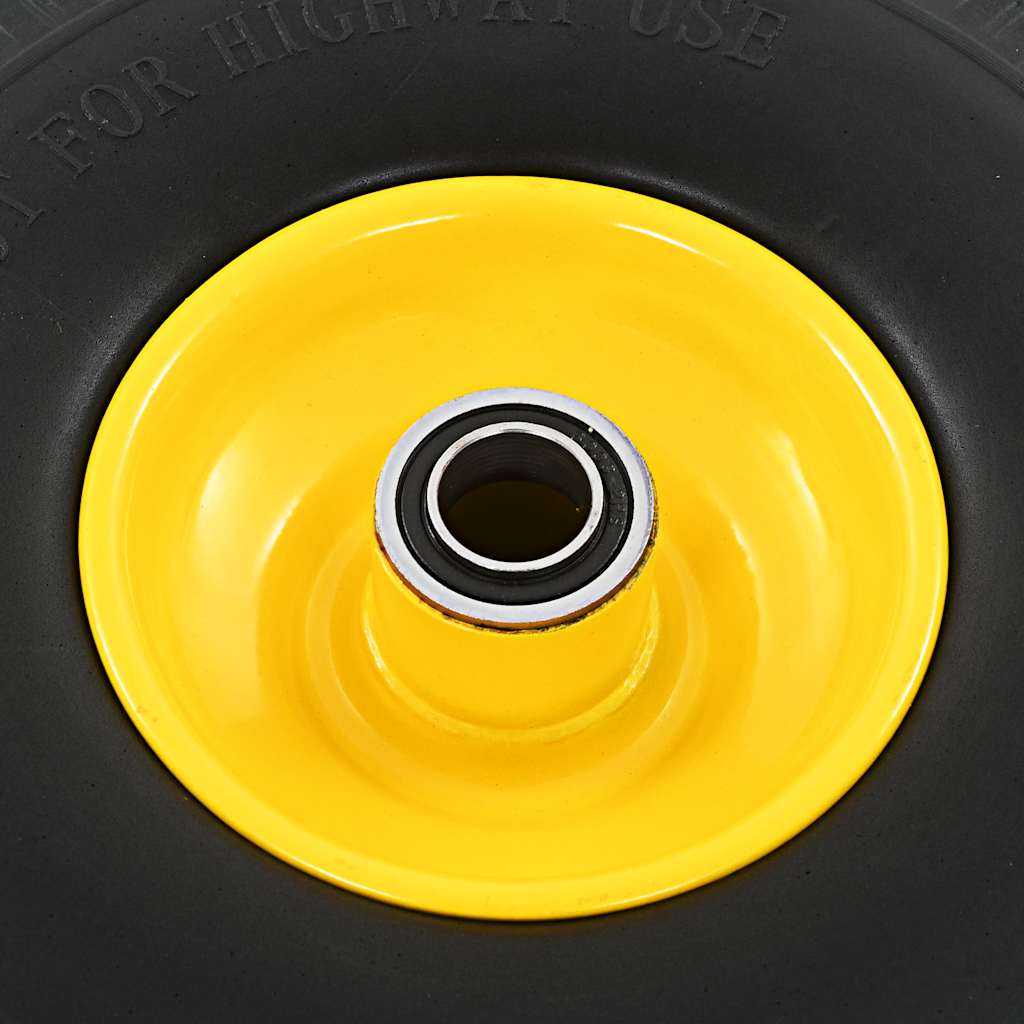142977 vidaXL Sack Truck Wheels 2 pcs Solid PU 3.00-4 (260x85)