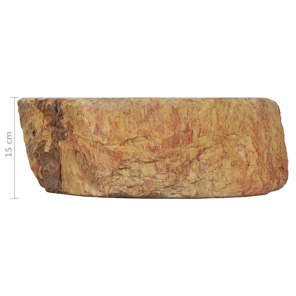 142778 vidaXL Sink 45x35x15 cm Fossil Stone Cream