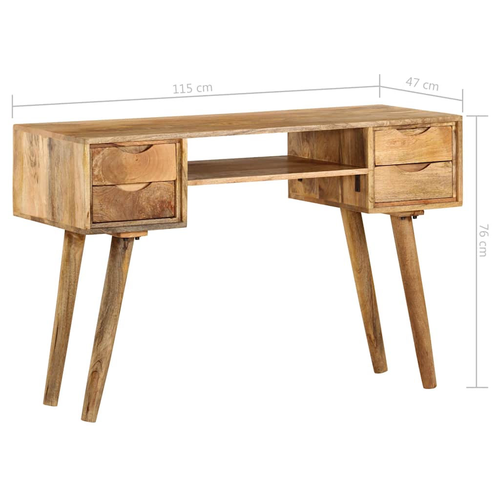 246791 vidaXL Writing Desk Solid Mango Wood 115x47x76 cm