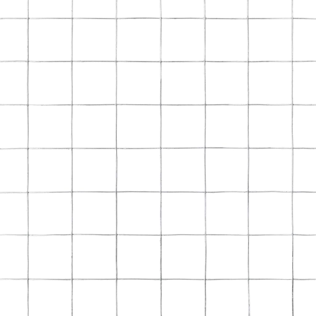 Chicken Wire Fence Galvanised Steel 25x0.5 m Silver