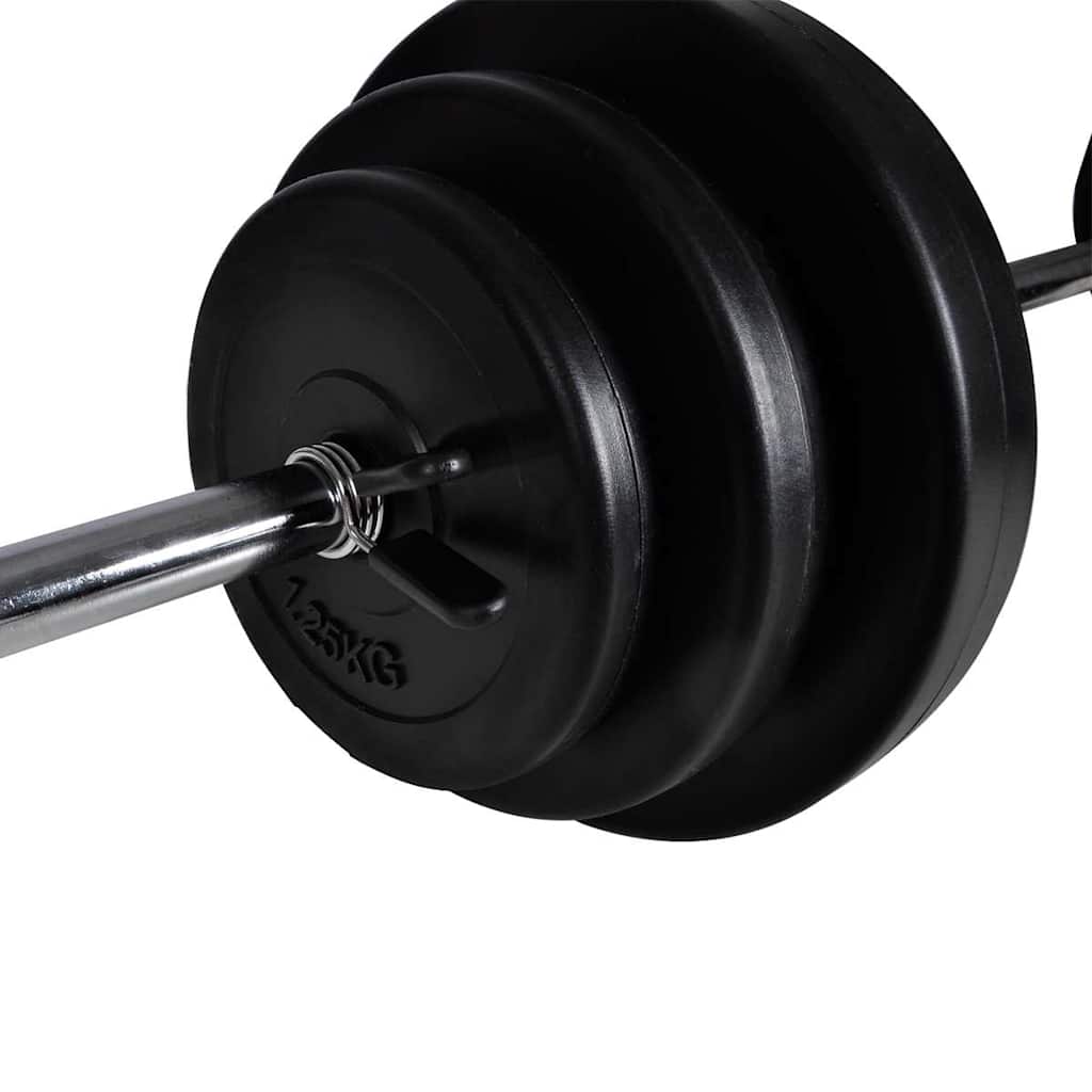 Workout Bench with Barbell and Dumbbell Set 30,5 kg