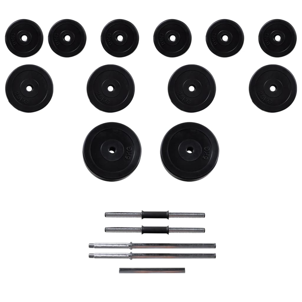 Weight Bench with Weight Rack, Barbell and Dumbbell Set 30,5kg