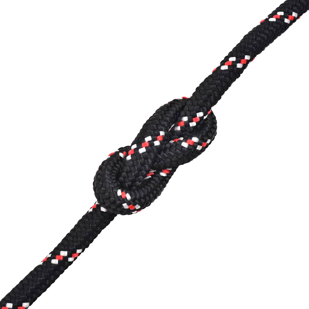 143811 vidaXL Marine Rope Polypropylene 12 mm 250 m Black