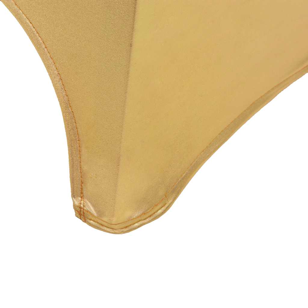 133556 vidaXL 6 pcs Chair Covers Stretch Gold