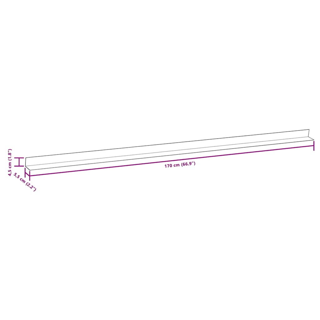 45017 vidaXL 5 pcs Decking Angle Trims Aluminium 170 cm Silver