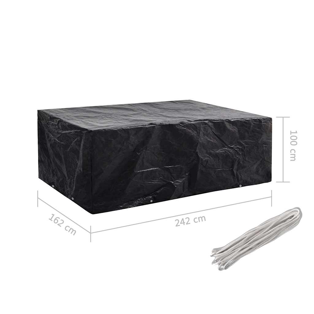 45122 vidaXL Garden Furniture Cover 8 Eyelets 242x162x100 cm