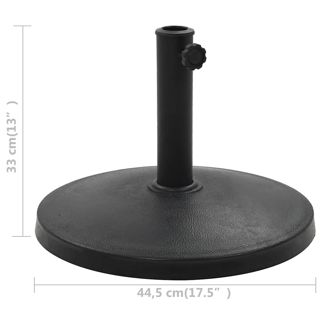 45196 vidaXL Parasol Base Round Polyresin 10 kg Black