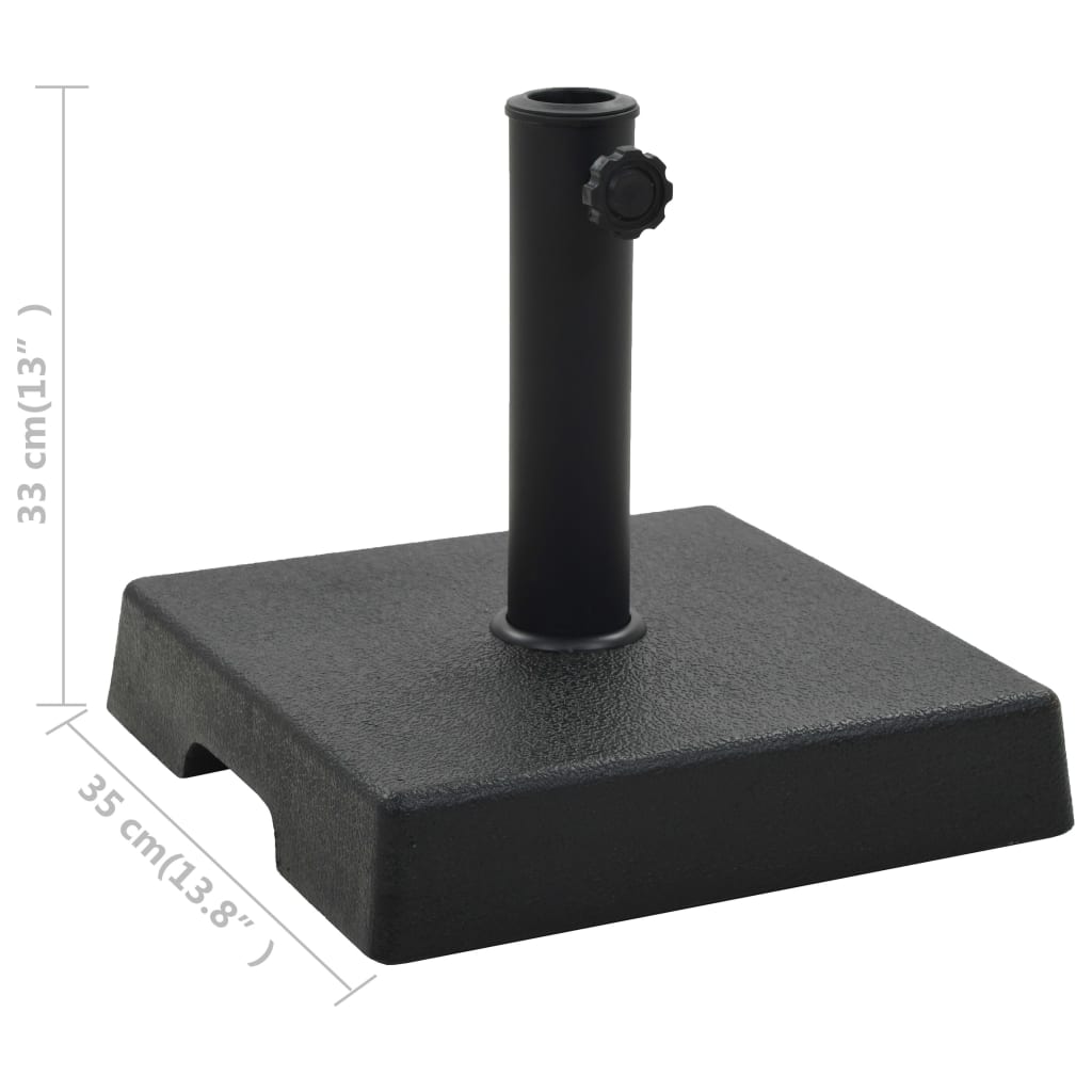 Parasol Base Square Polyresin 8 kg Black