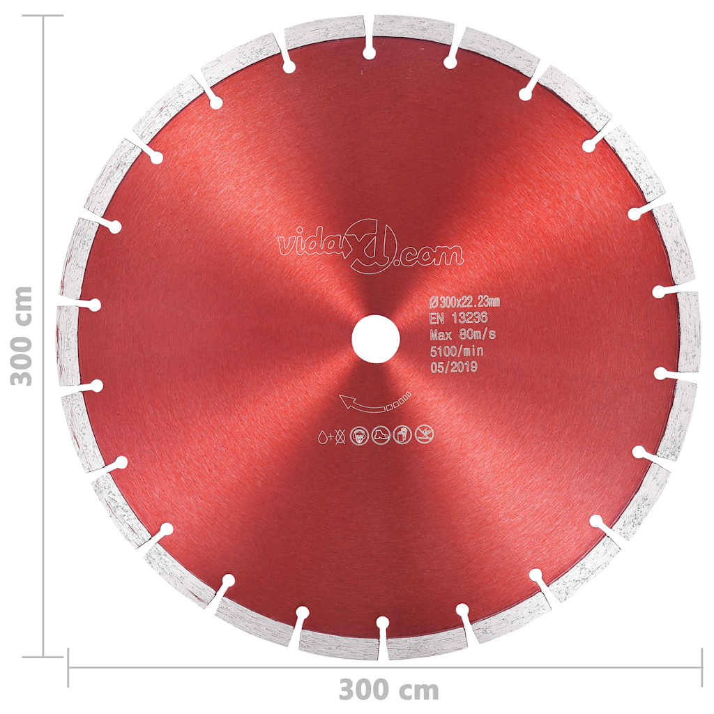 143240 vidaXL Diamond Cutting Disc Steel 300 mm