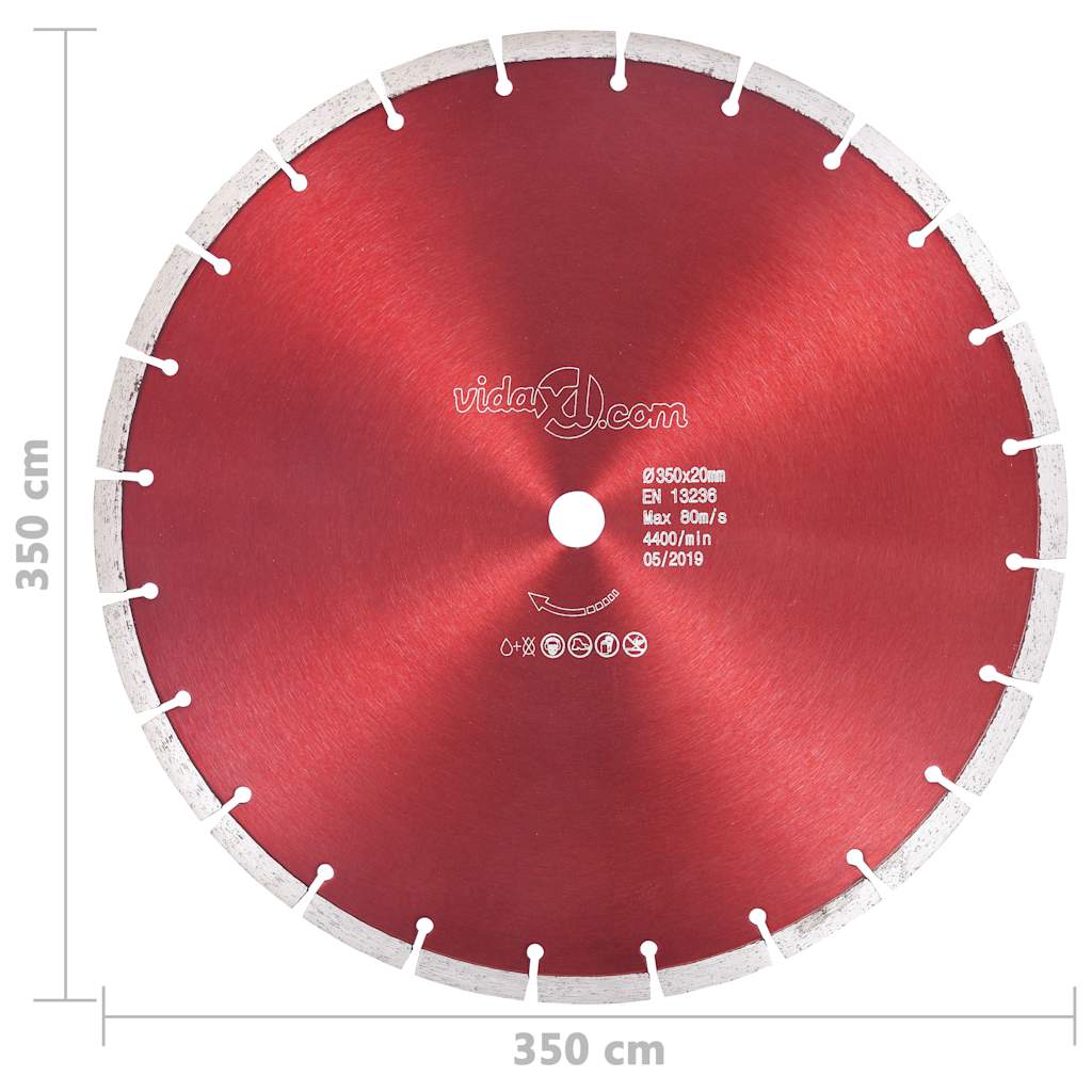 143242 vidaXL Diamond Cutting Disc Steel 350 mm