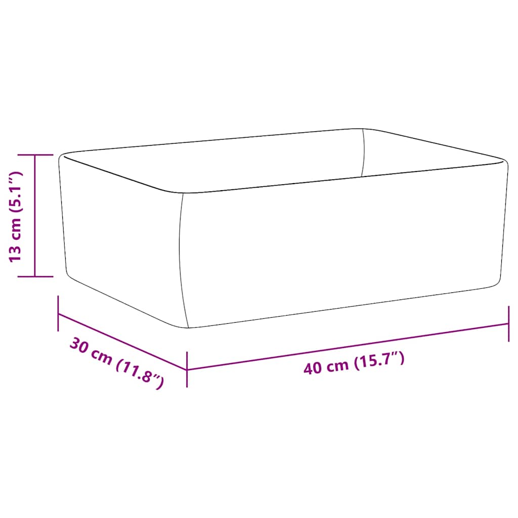 143919 vidaXL Wash Basin 40x30x13 cm Ceramic White