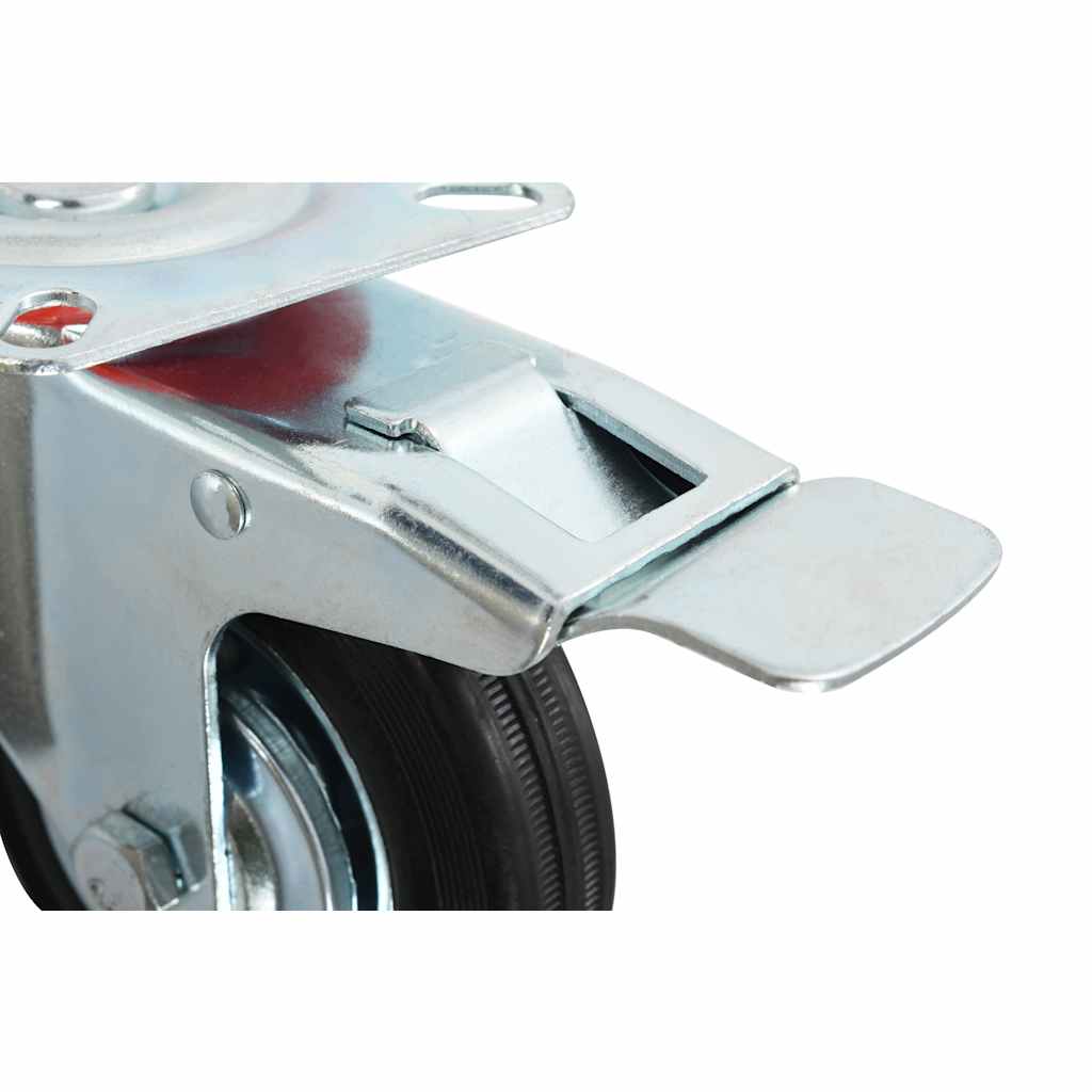 Swivel Casters with Double Brakes 4 pcs 100 mm
