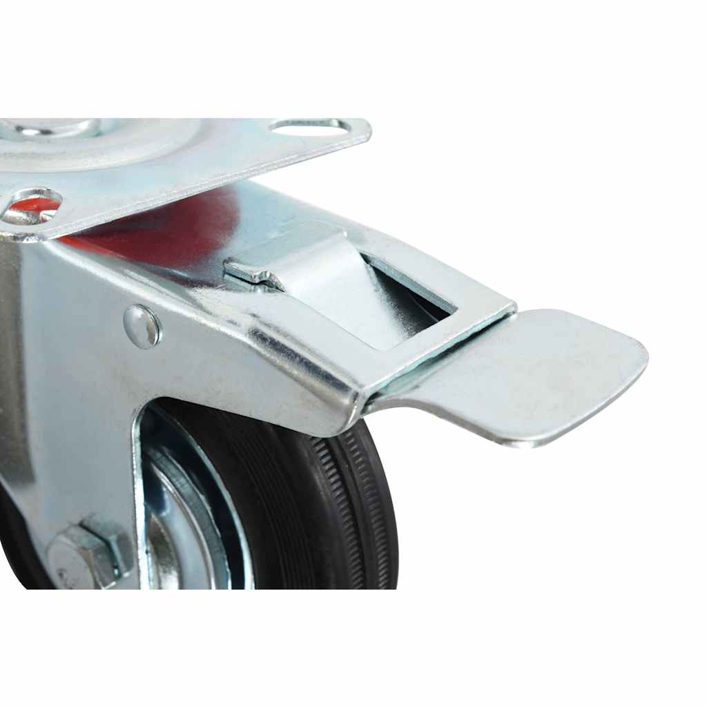 143446 vidaXL Swivel Casters with Double Brakes 4 pcs 100 mm