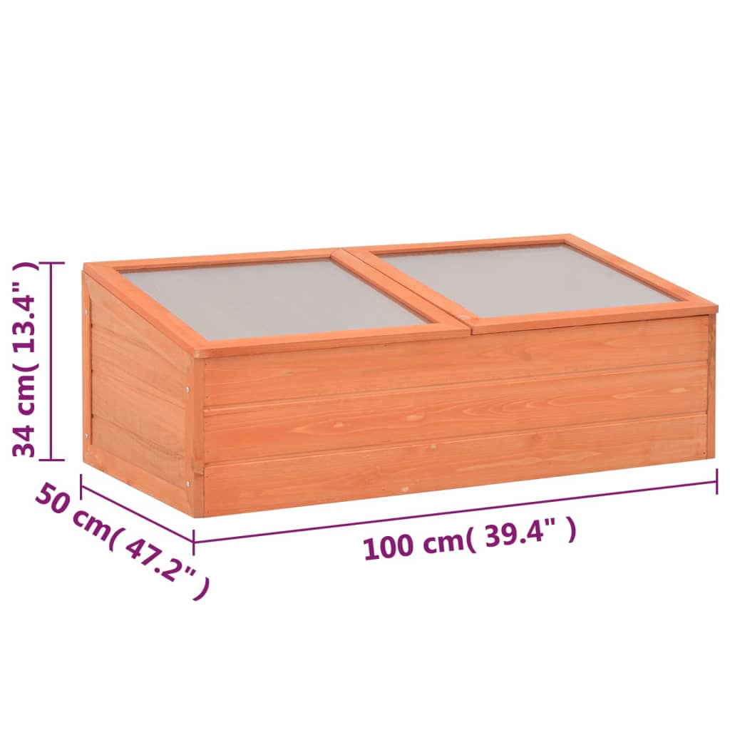 Greenhouse | Natural wood | Wood and PC board | 100x50x34 cm