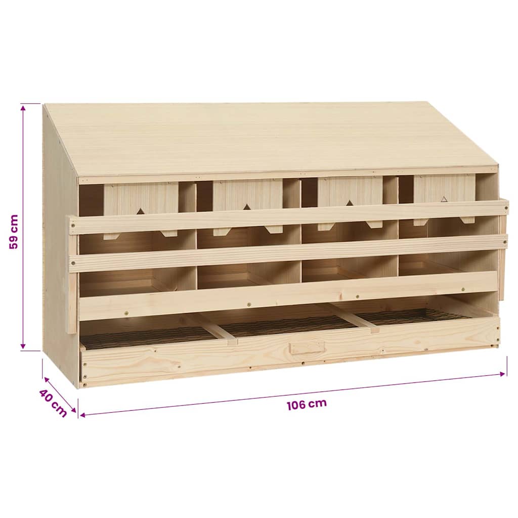 Chicken Laying Nest | Brown, Natural Wood Colour