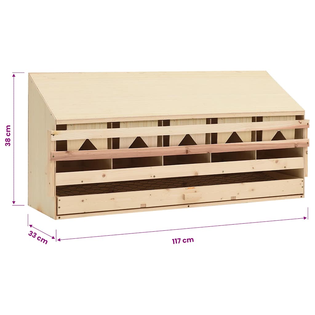 Chicken Laying Nest | Brown and natural wood | Solid pine wood, plywood