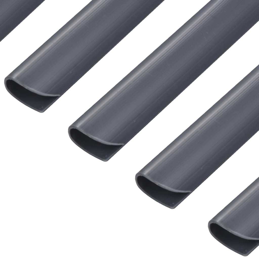 45477 vidaXL 100 pcs Fence Strip Clips PVC Anthracite
