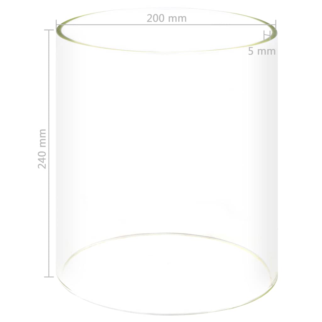 50770 vidaXL Glass Cylinder for Hot Dog Warmer 200x240 mm