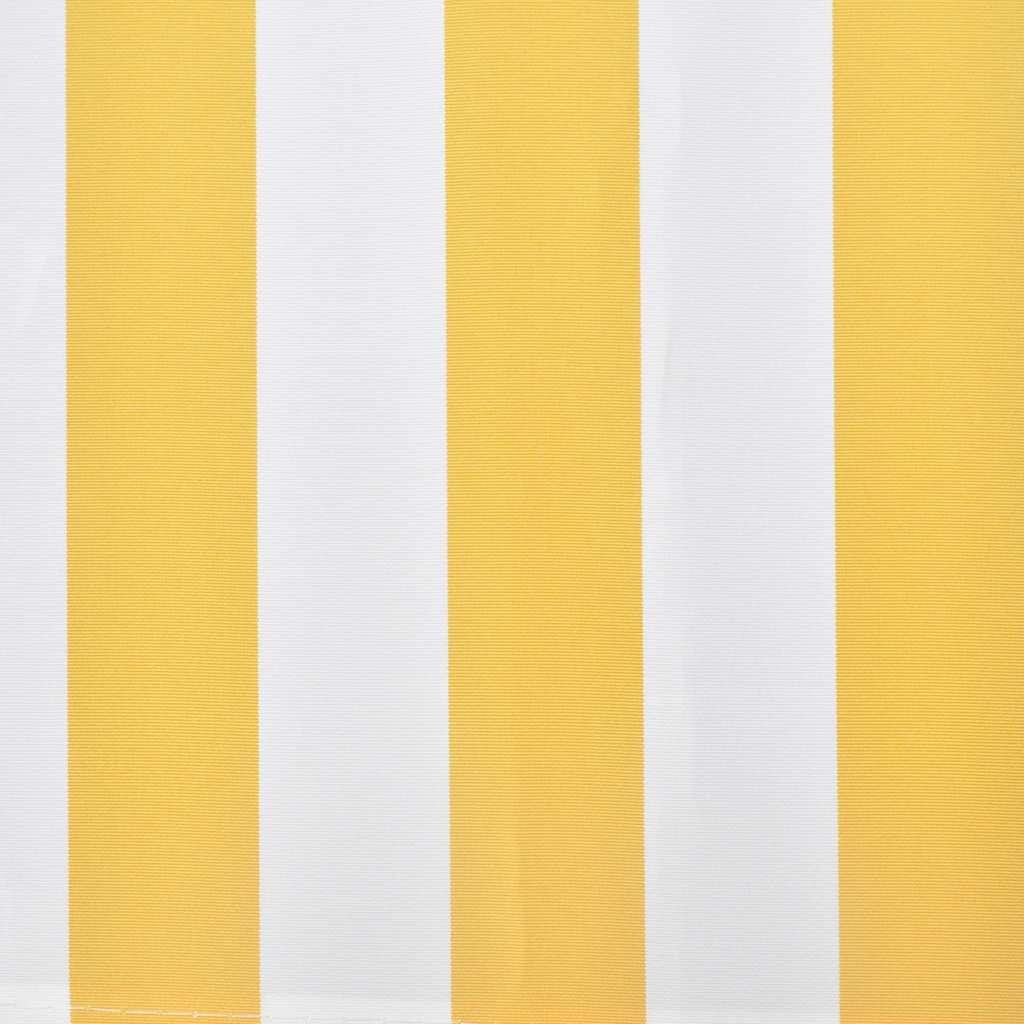 275558 vidaXL Folding Awning Manual Operated 300 cm Yellow/White (143030+143036)