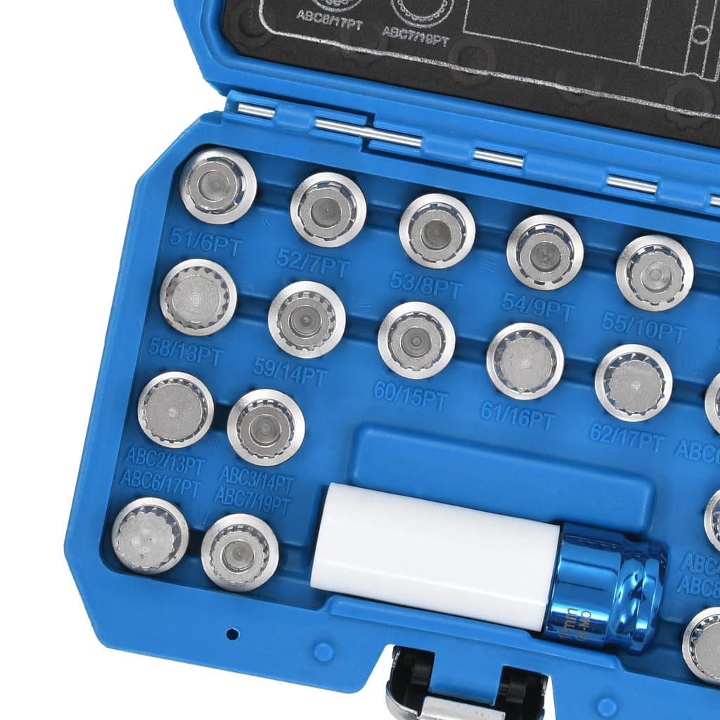 210490 vidaXL 23 Piece Rim Lock Socket Set for VAG