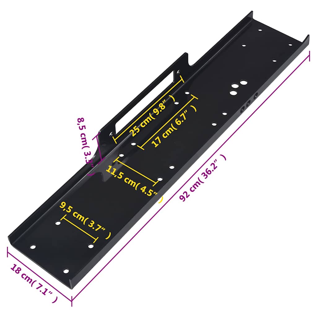 210452 vidaXL Mounting Plate 12000 lbs Universal