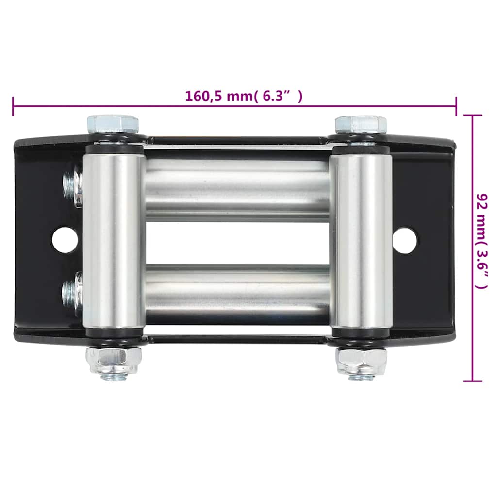 210454 vidaXL 4-Way Fairlead Steel 3500-4500 lbs