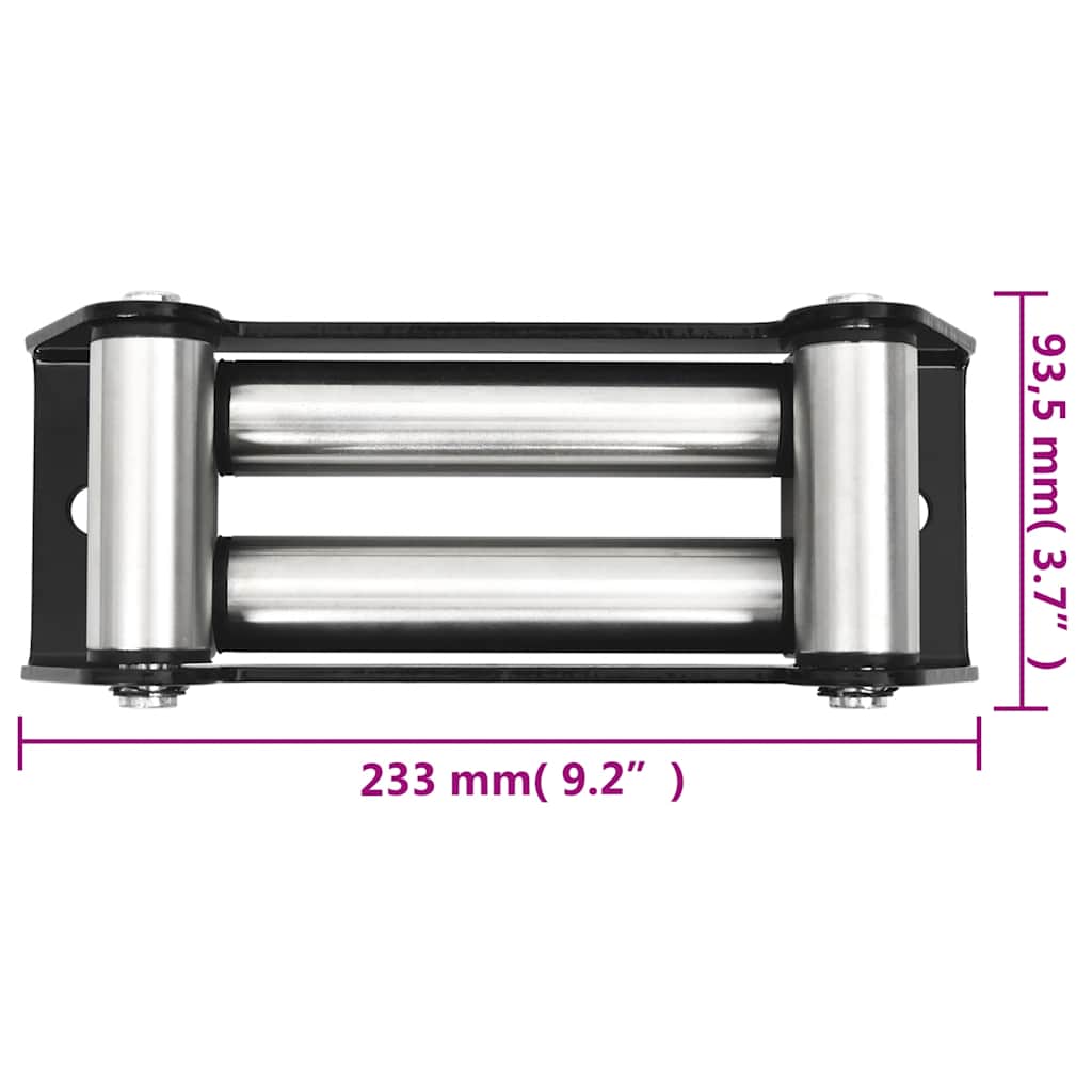 210455 vidaXL 4-Way Fairlead Steel 5000-6000 lbs