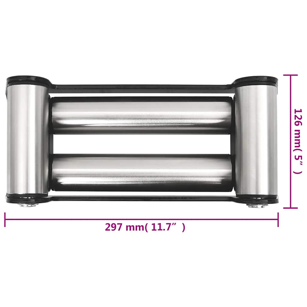 210456 vidaXL 4-Way Fairlead Steel 8000-13000 lbs