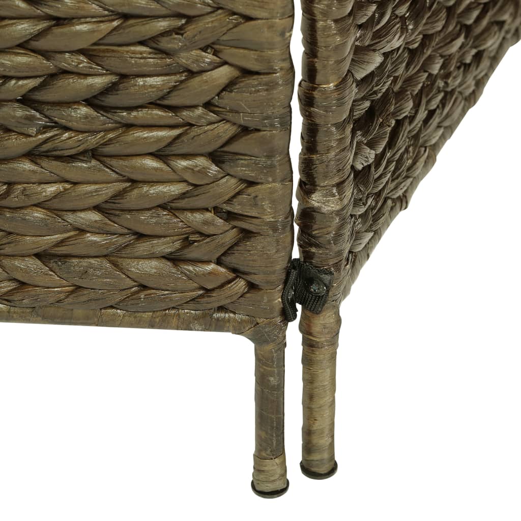 247346 vidaXL 3-Panel Room Divider Brown 116x160 cm Water Hyacinth