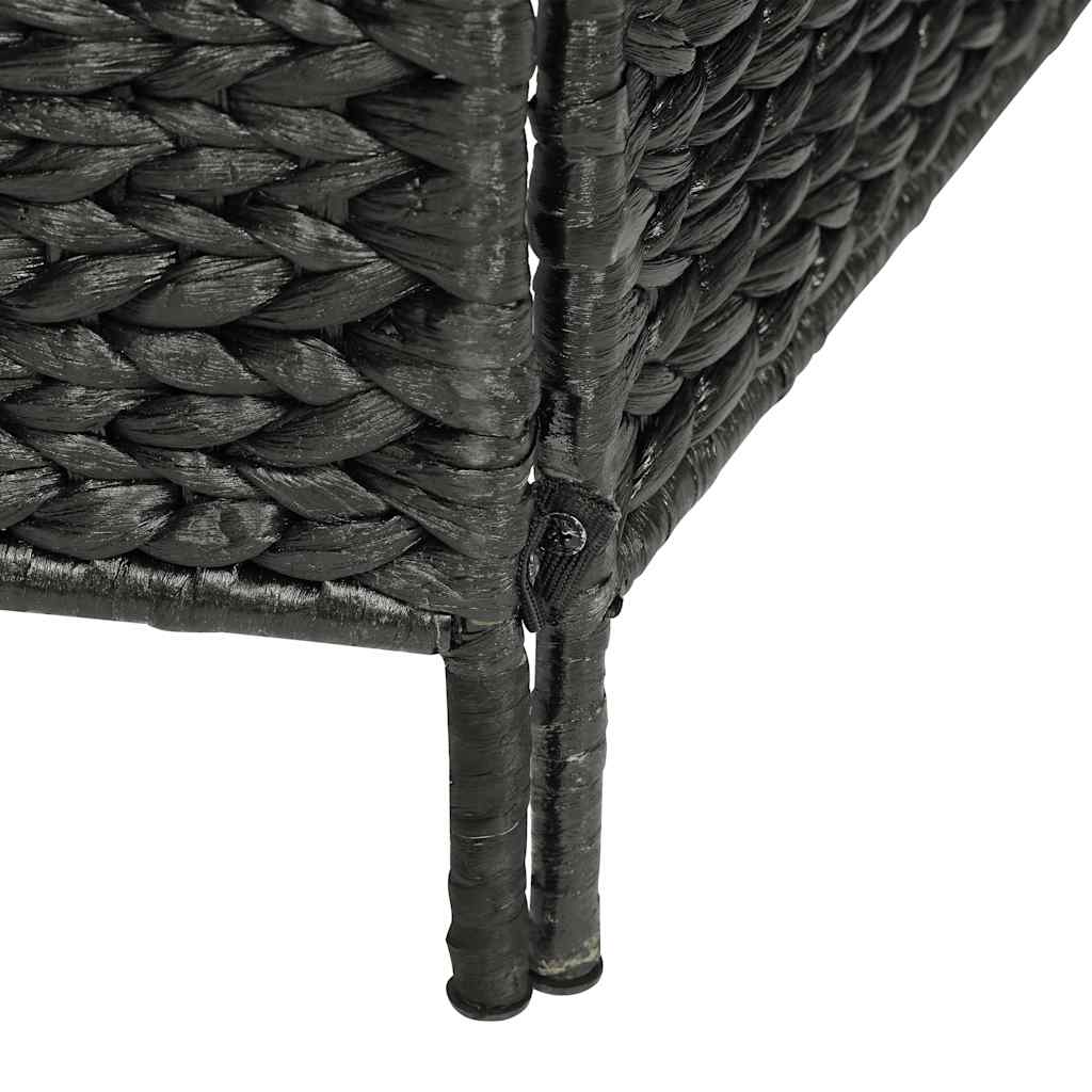 247352 vidaXL 5-Panel Room Divider Black 193x160 cm Water Hyacinth