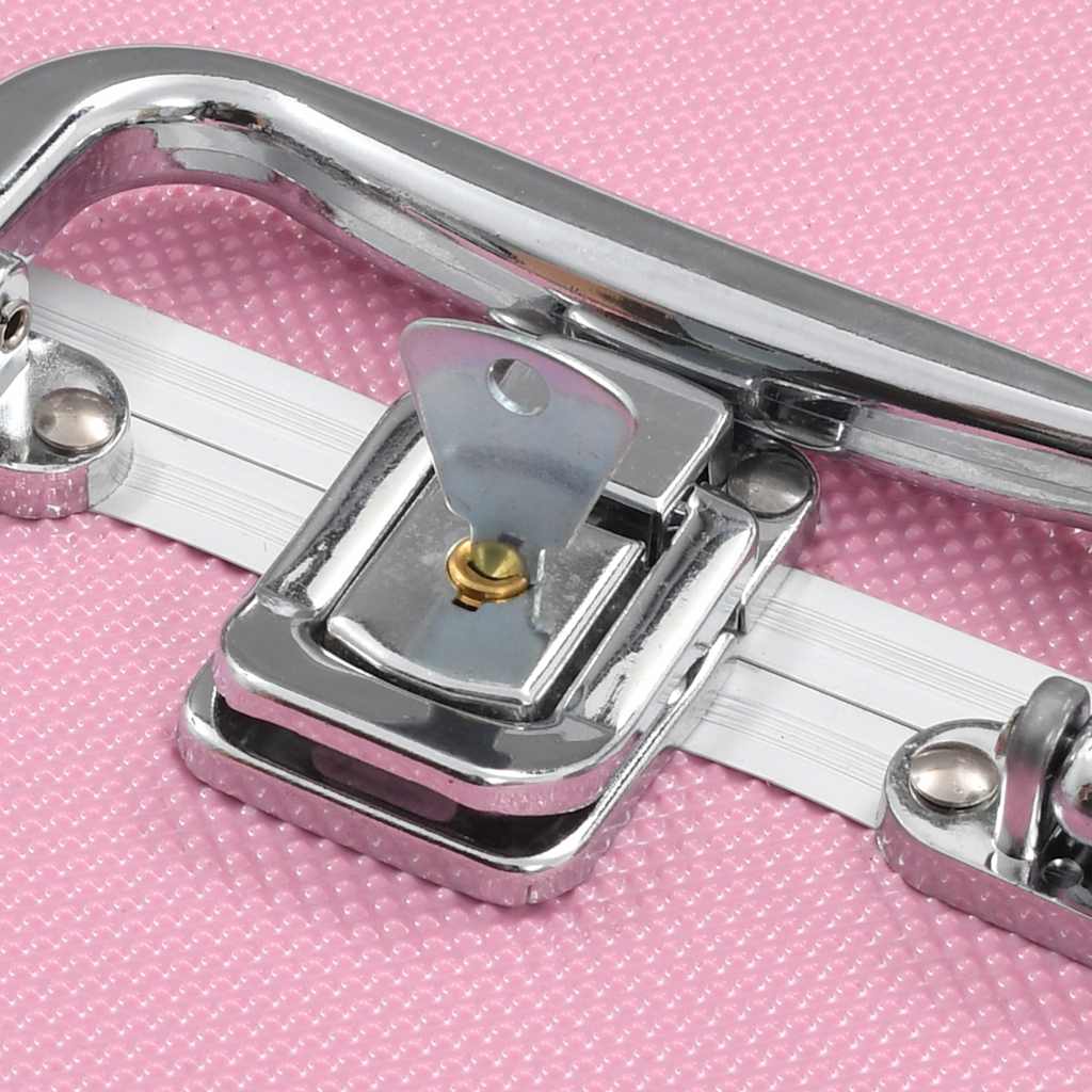 Make-up Case 22x30x21 cm Pink Aluminium