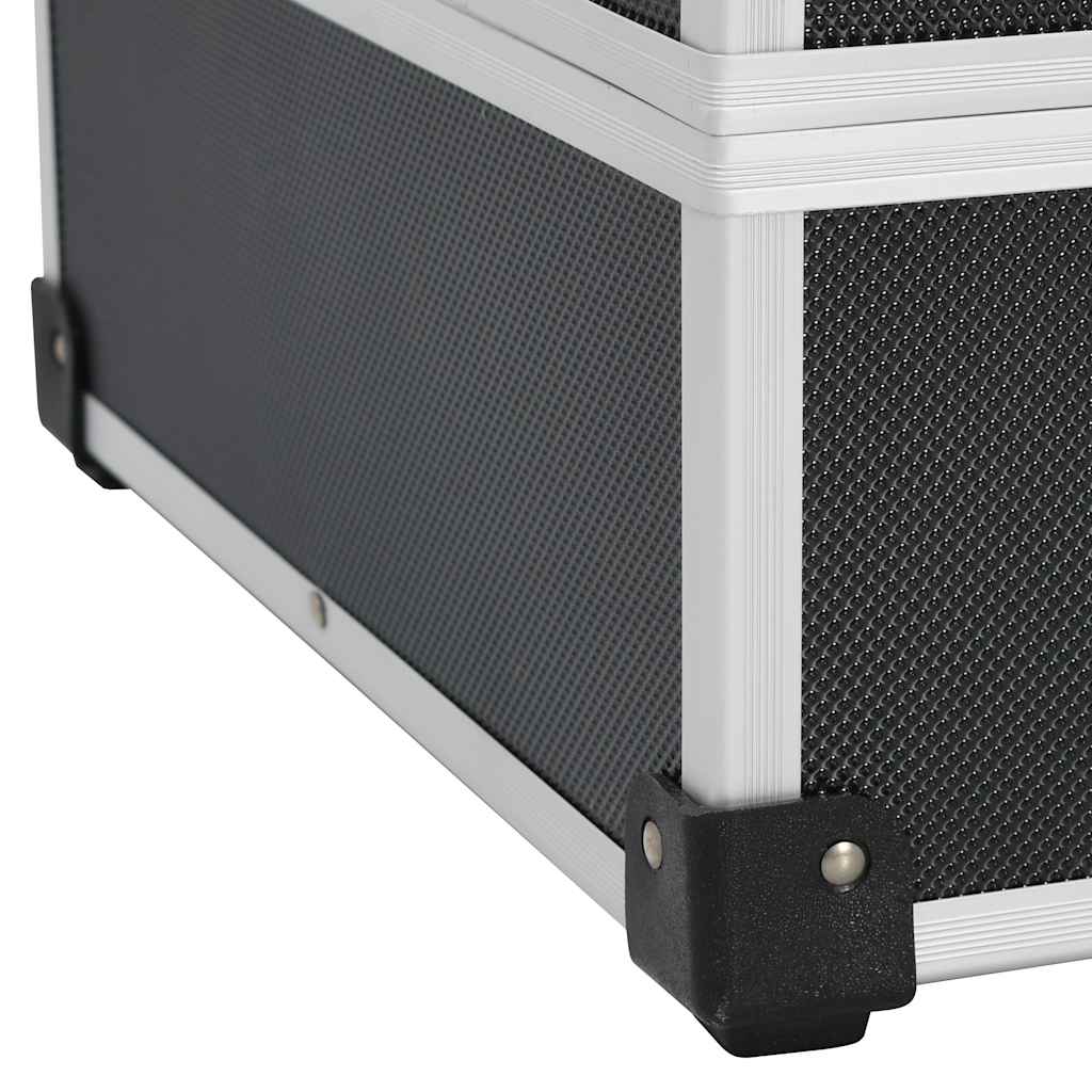 91847 vidaXL Tool Suitcase 46x33x16 cm Black Aluminium